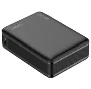 Svart Deltaco PB-C1012 powerbank med USB-C og USB-A