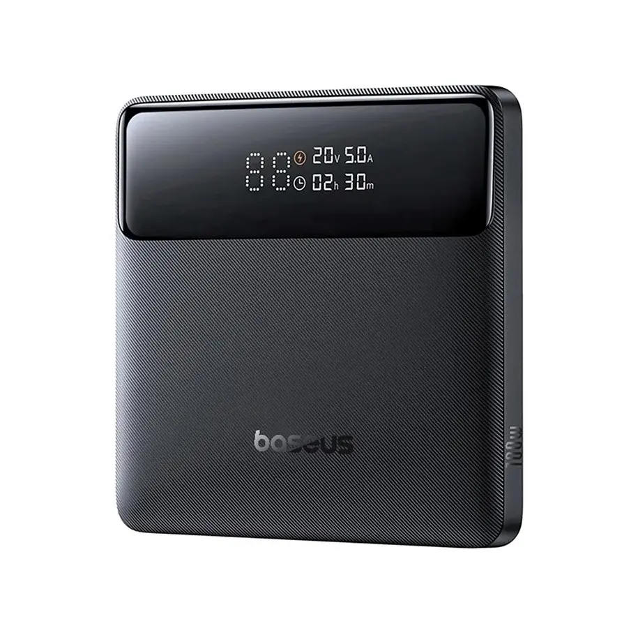 Svart Baseus Blade H1 powerbank med digital skjerm