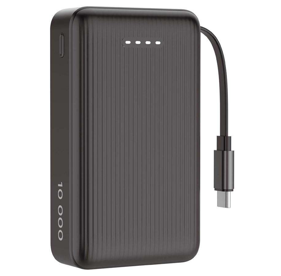 Deltaco PB-CC102 med uttrekkbar USB-C-kabel