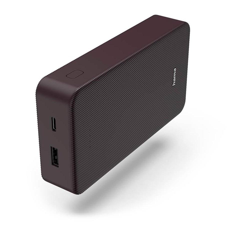 Lilla Hama Colour 20 powerbank med USB-C og USB-A