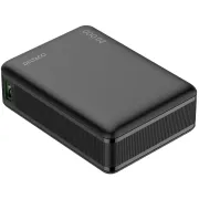 Svart Deltaco PB-C1012 powerbank med USB-C og USB-A