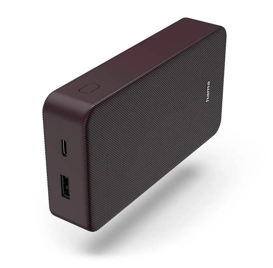 Lilla Hama Colour 20 powerbank med USB-C og USB-A