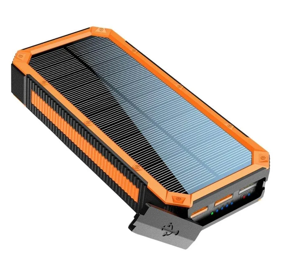 Lippa 20 000 mAh powerbank med integrert solcellepanel