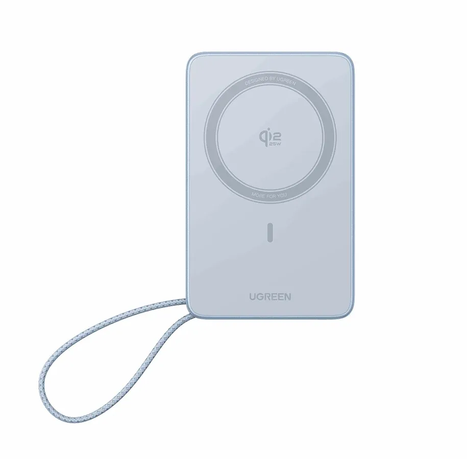 UGREEN MagFlow magnetisk powerbank med innebygd USB-C-kabel